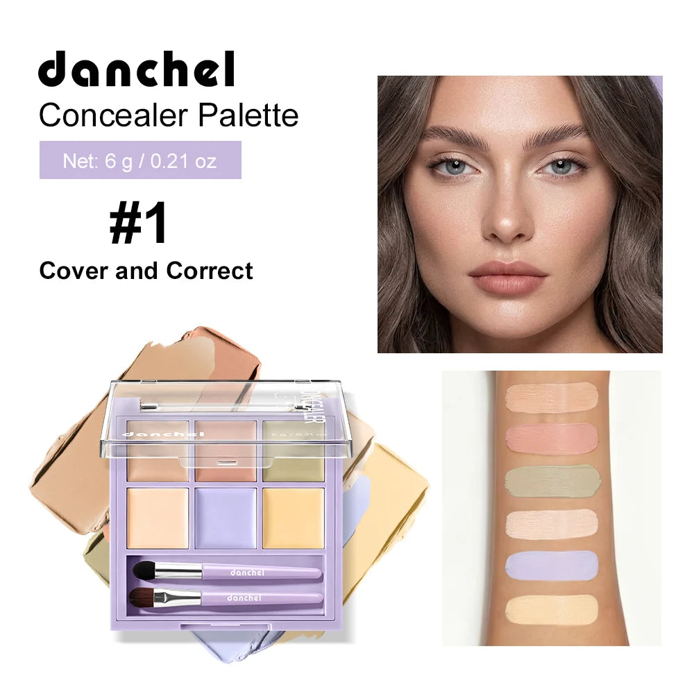 Multi-Shade Face Concealer and Color Correction Palette - 19