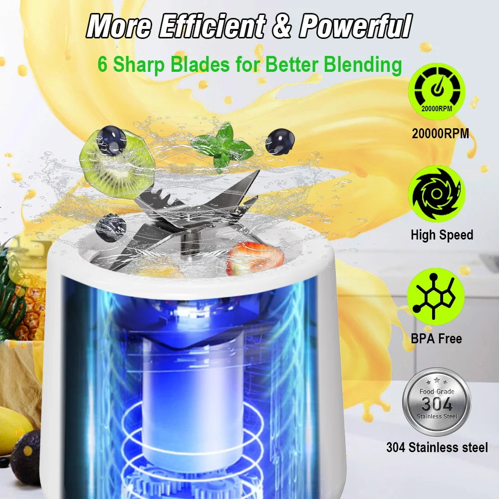Portable Rechargeable Electric Fruit and Vegetable Blender