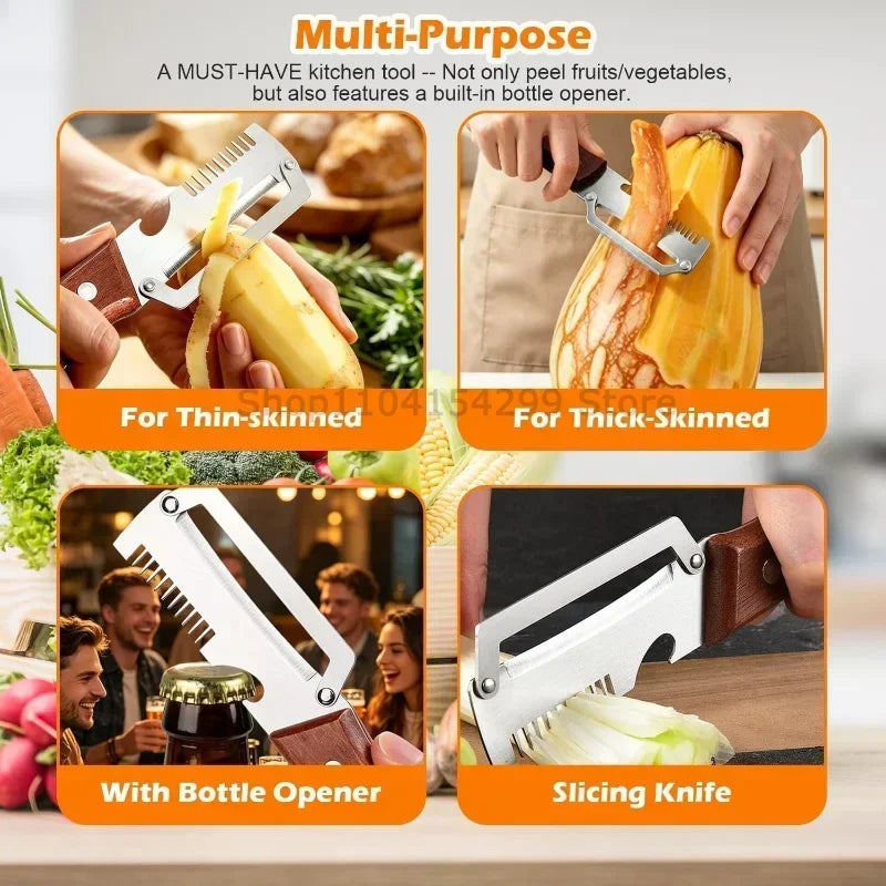 3-in-1 Multifunction Vegetable Peeler and Kitchen Tool - 12