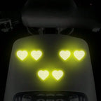 Reflective Heart Safety Stickers for Night Driving