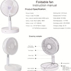 Portable Retractable Folding Desk and Floor Fan