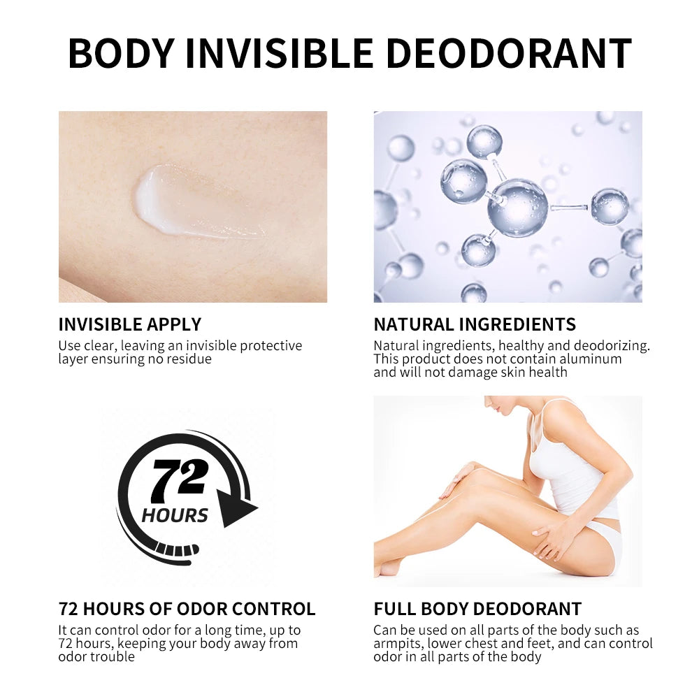 Long-Lasting Invisible Full Body Deodorant Cream - 4