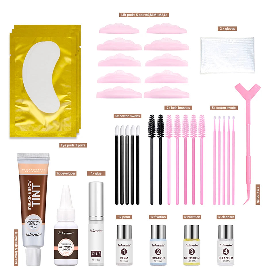 Professional Eyelash and Eyebrow Lifting and Tinting Kit - 11