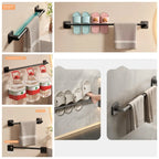 Wall Mounted Adhesive Towel Rack for Bathroom and Kitchen