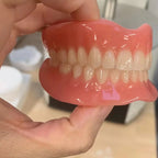 Complete Denture Set with Storage Case and Cleaning Kit