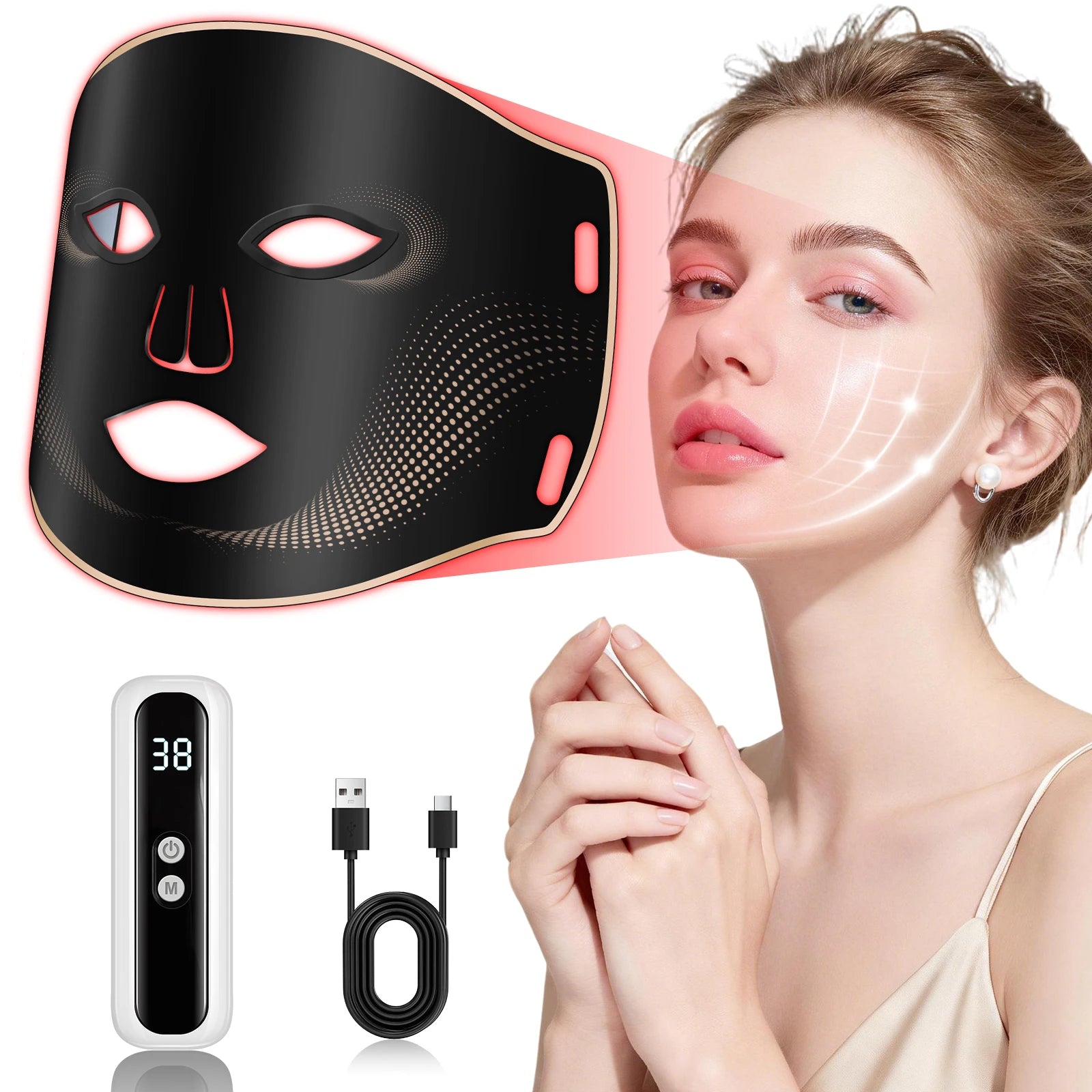 7-Color LED Silicone Facial Mask for Skin Rejuvenation - 1