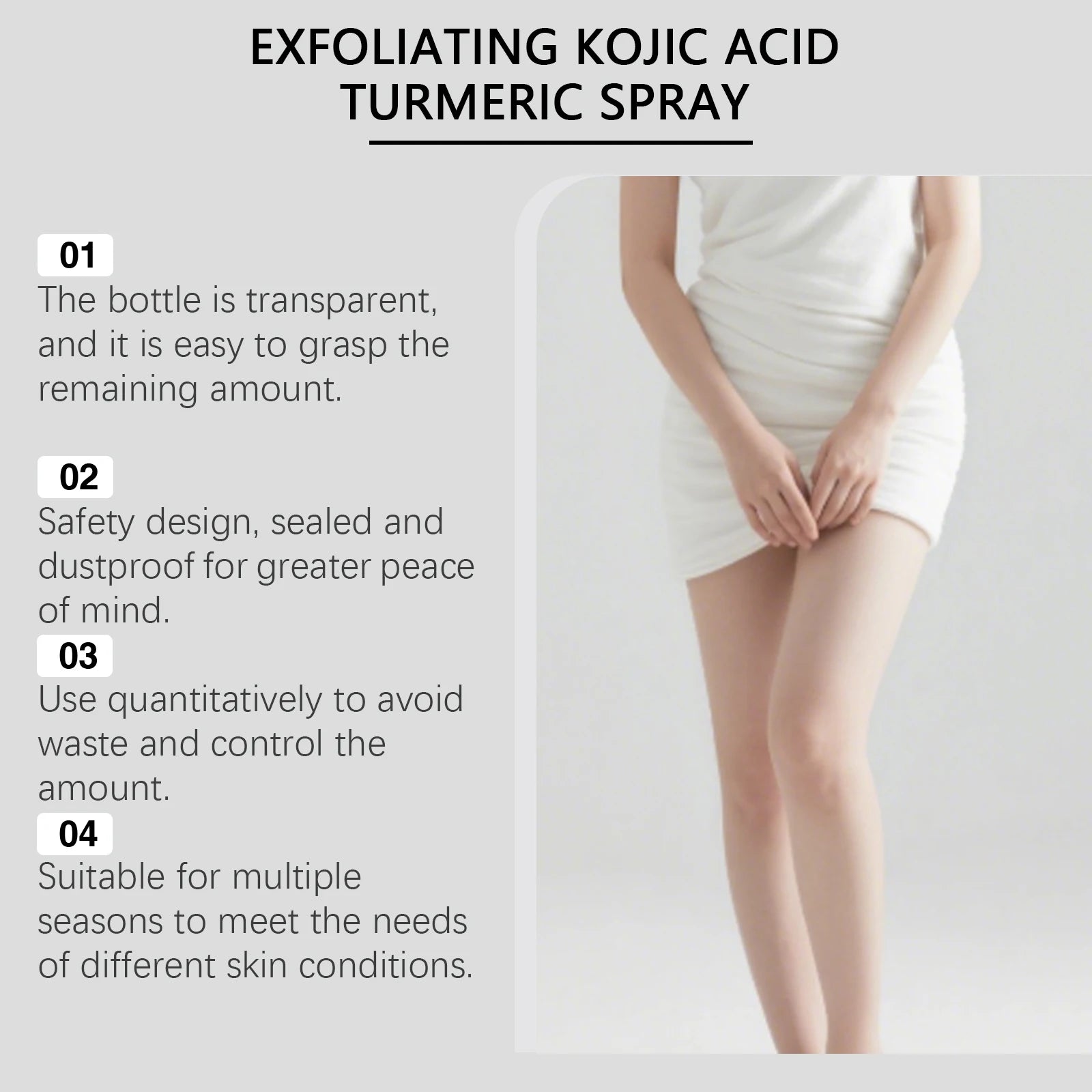 Exfoliating Brightening Skin Peeling Spray for Body and Feet - 9