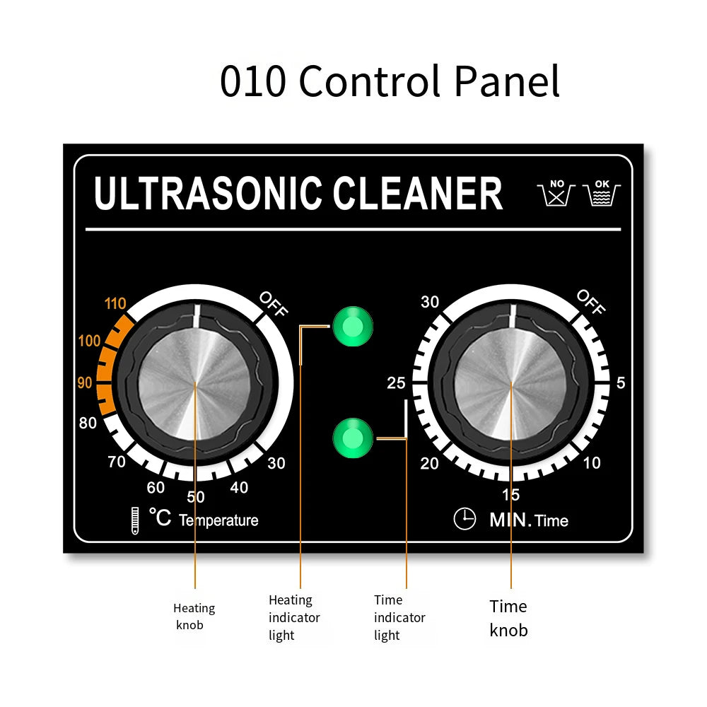 2L Professional Ultrasonic Jewelry and Parts Cleaner - 7