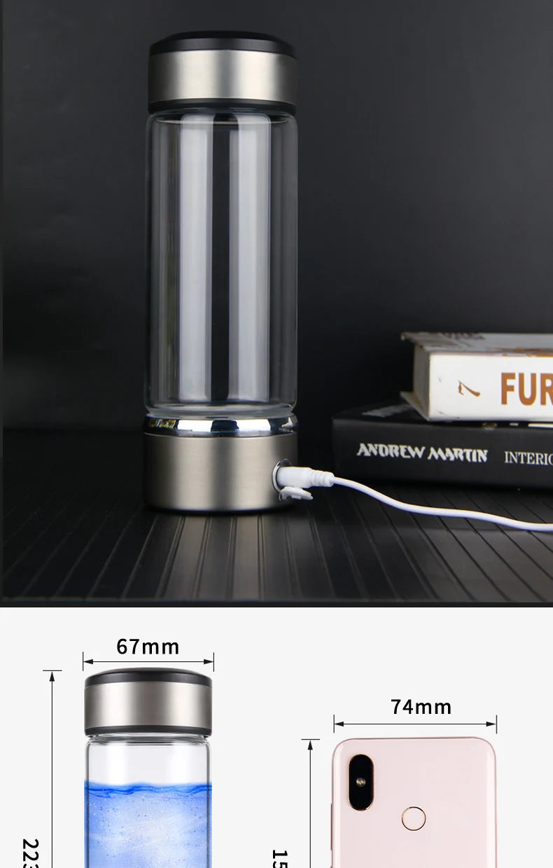 Portable Hydrogen Water Ionizer Bottle