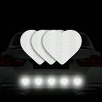 Reflective Heart Safety Stickers for Night Driving