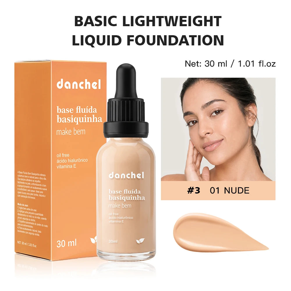 Matte Lightweight Liquid Foundation for Flawless Poreless Skin - 25