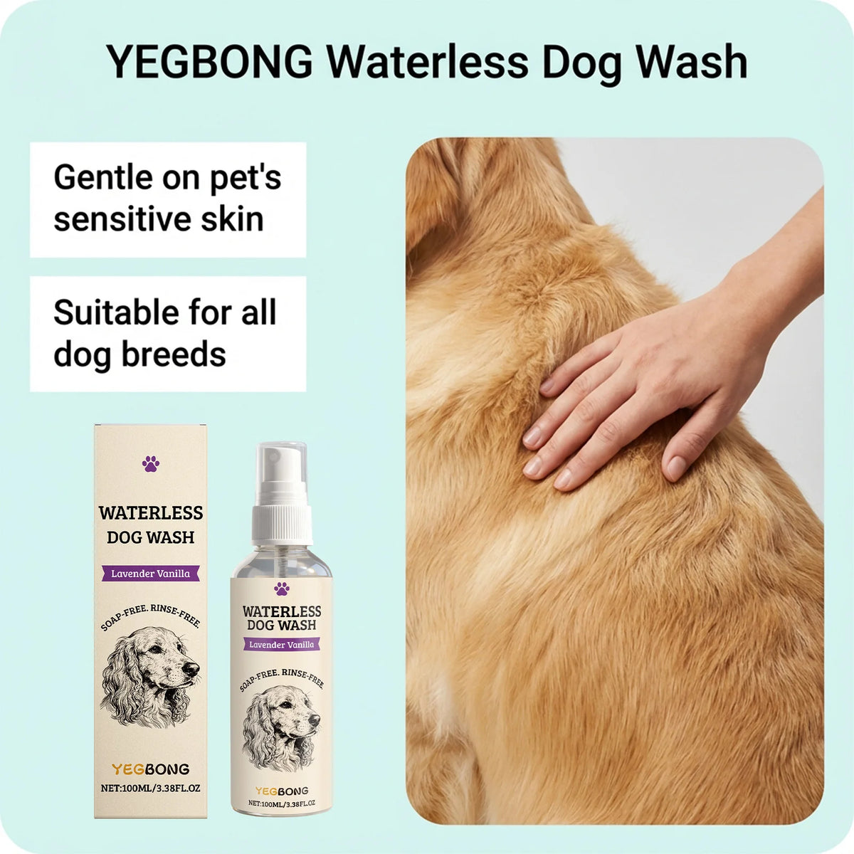 Waterless Pet Shampoo Spray for Dogs