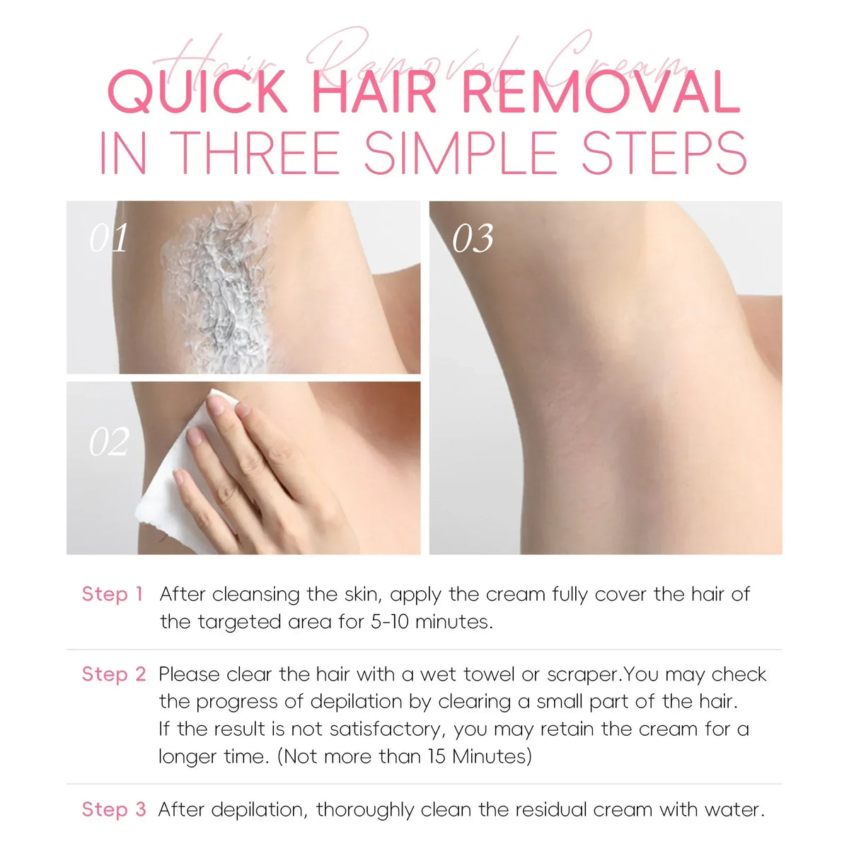 Painless Gentle Hair Removal Cream for Body and Intimate Areas