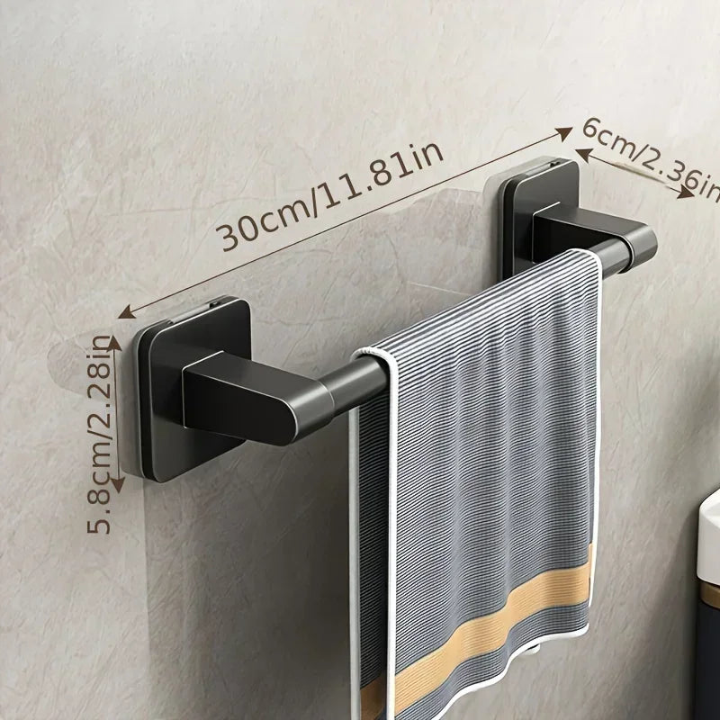 Wall Mounted Adhesive Towel Rack for Bathroom and Kitchen - 19