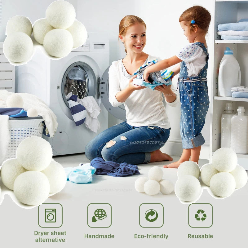 Reusable Natural Wool Laundry Dryer Balls - 1