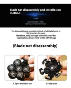 7-Blade Replacement Shaving Head for Electric Shavers