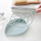 Leaf-Shaped Self-Draining Soap Holder for Bathroom and Shower