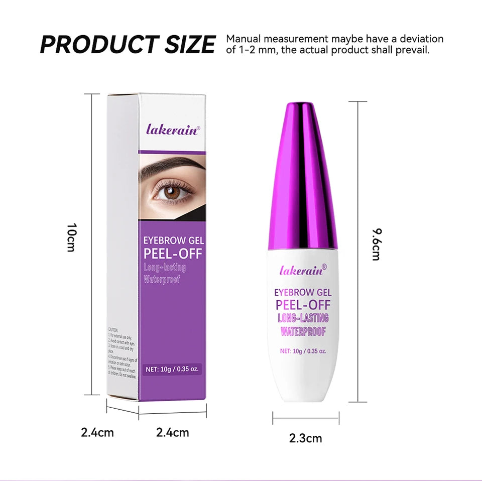 Waterproof Peel-Off Eyebrow Tint Gel for Long-Lasting Brows