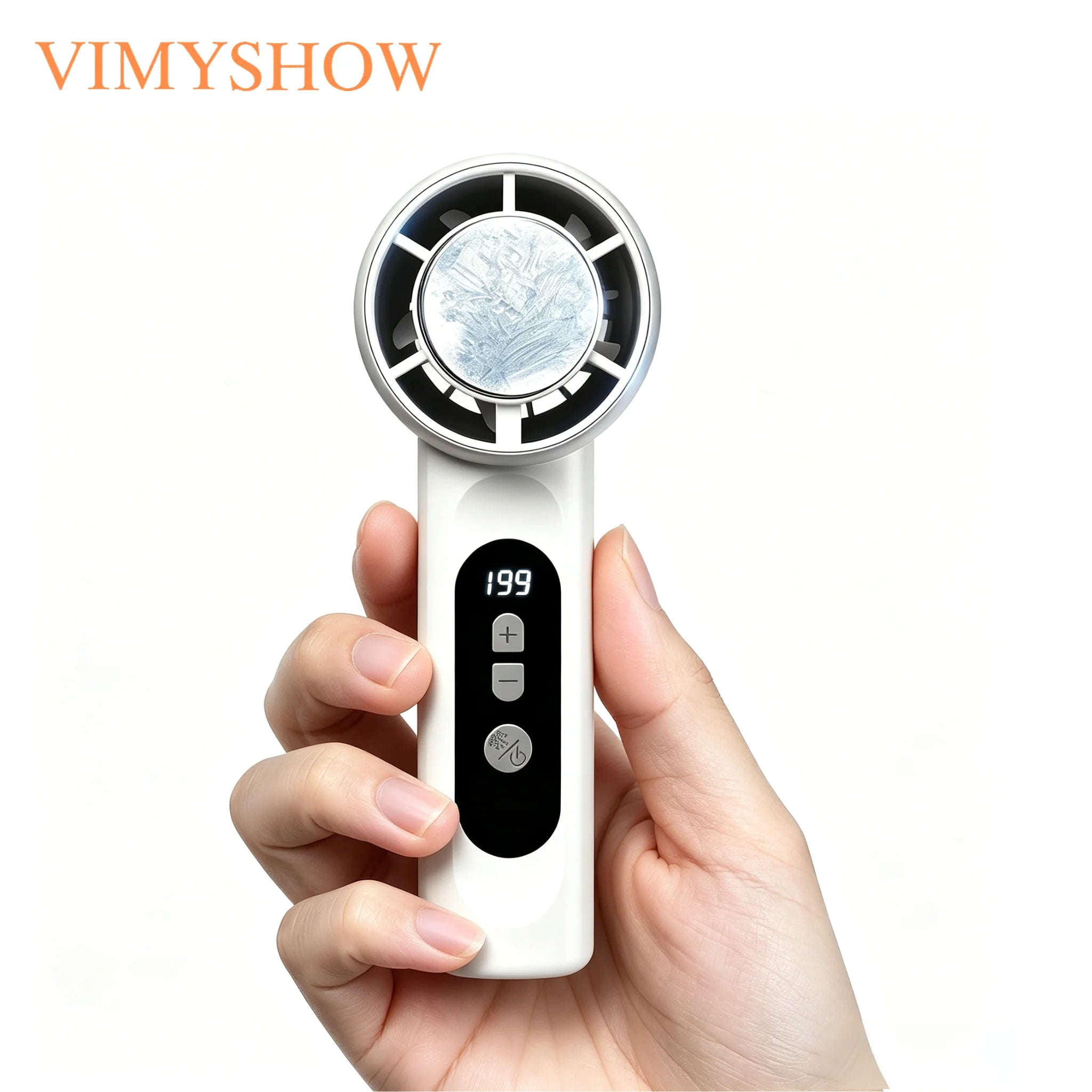 Rechargeable Handheld Turbo Fan with Ice Cooling Technology - 1