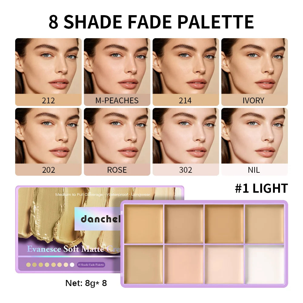 8-Shade Cream Concealer and Contour Palette - 19