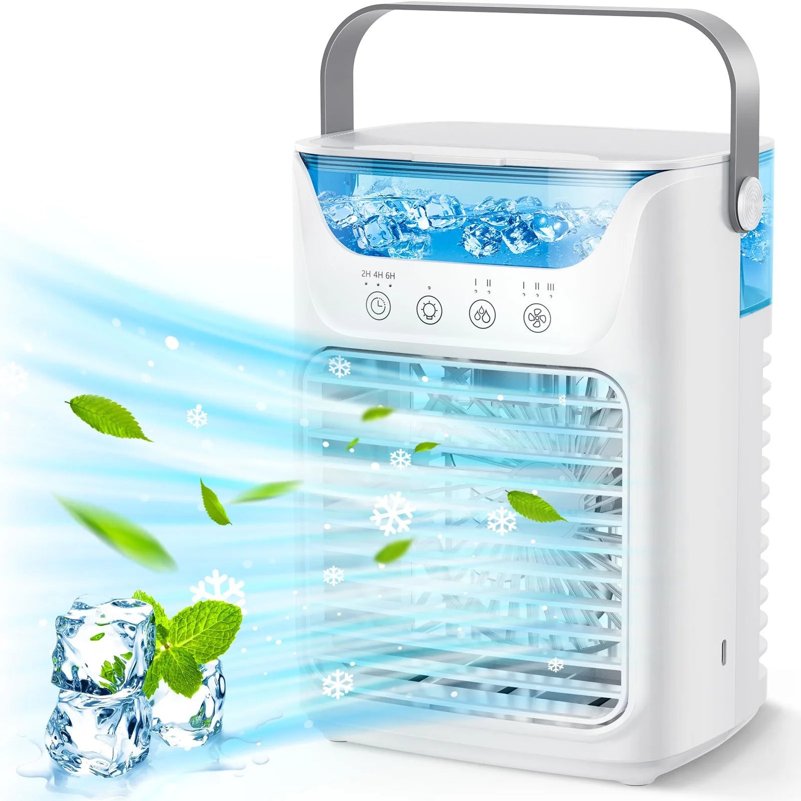 Portable Desktop Air Cooler with Humidifier Spray