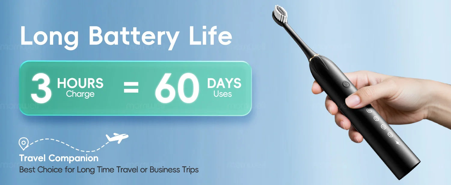 Portable Water Flosser and Sonic Electric Toothbrush Combo Set - 19