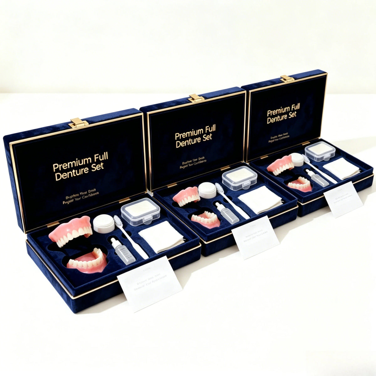 Temporary Comfort Fit Full Denture Set for Instant Smile