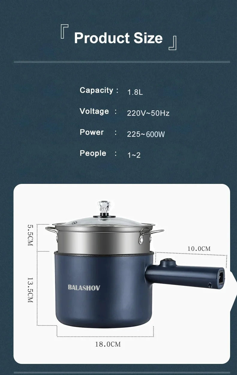 Compact Multi-Function Electric Cooker for Quick Meals - 20
