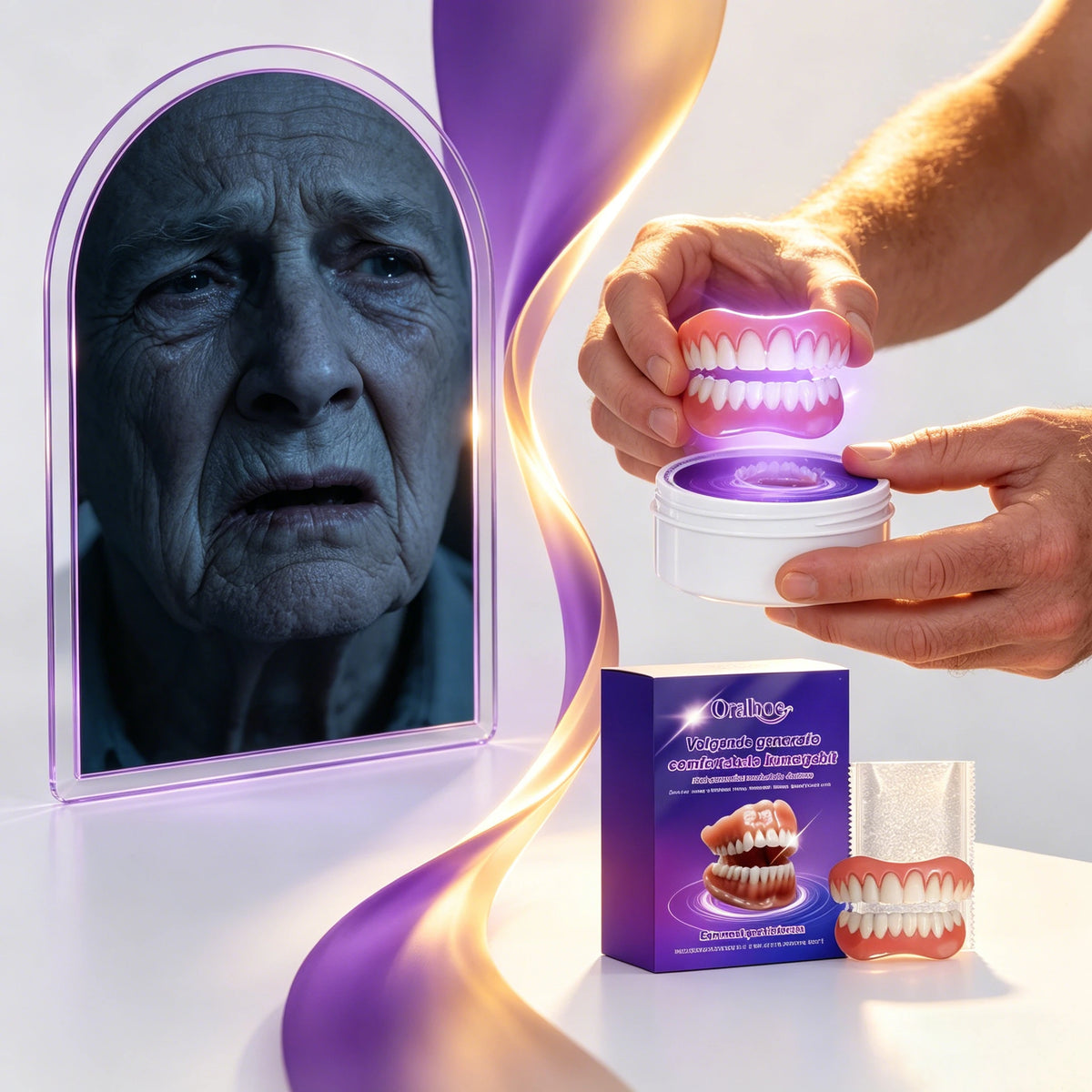 Instant Snap-On Silicone Denture Kit for Natural Smile