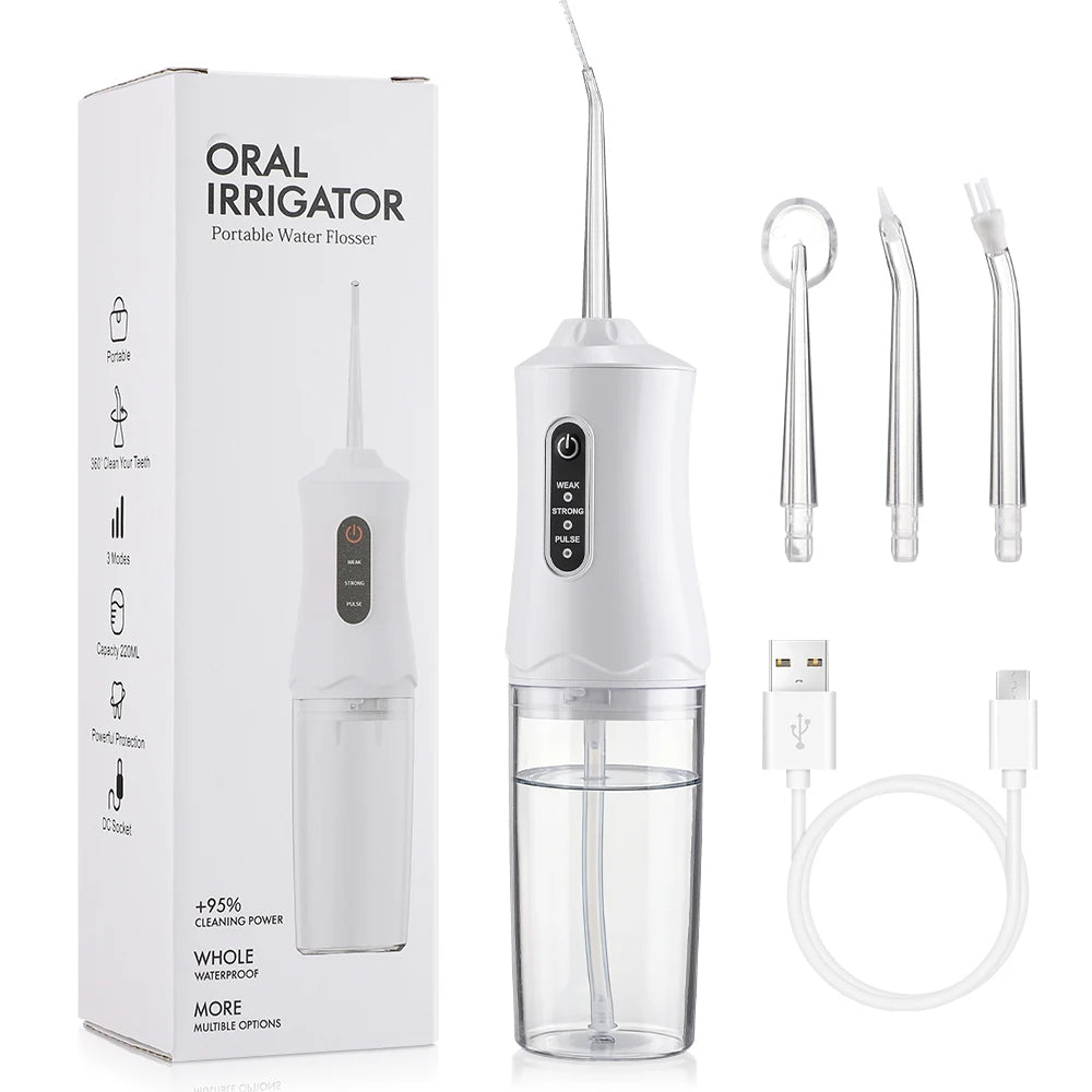 Portable Rechargeable Oral Irrigator Water Dental Flosser