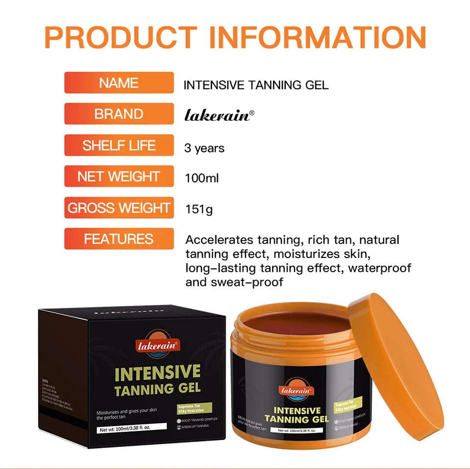 Intensive Sun Tanning Gel for Natural Sun-Kissed Glow