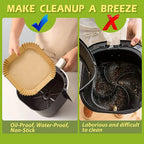 Disposable Non-Stick Air Fryer Parchment Paper Liners