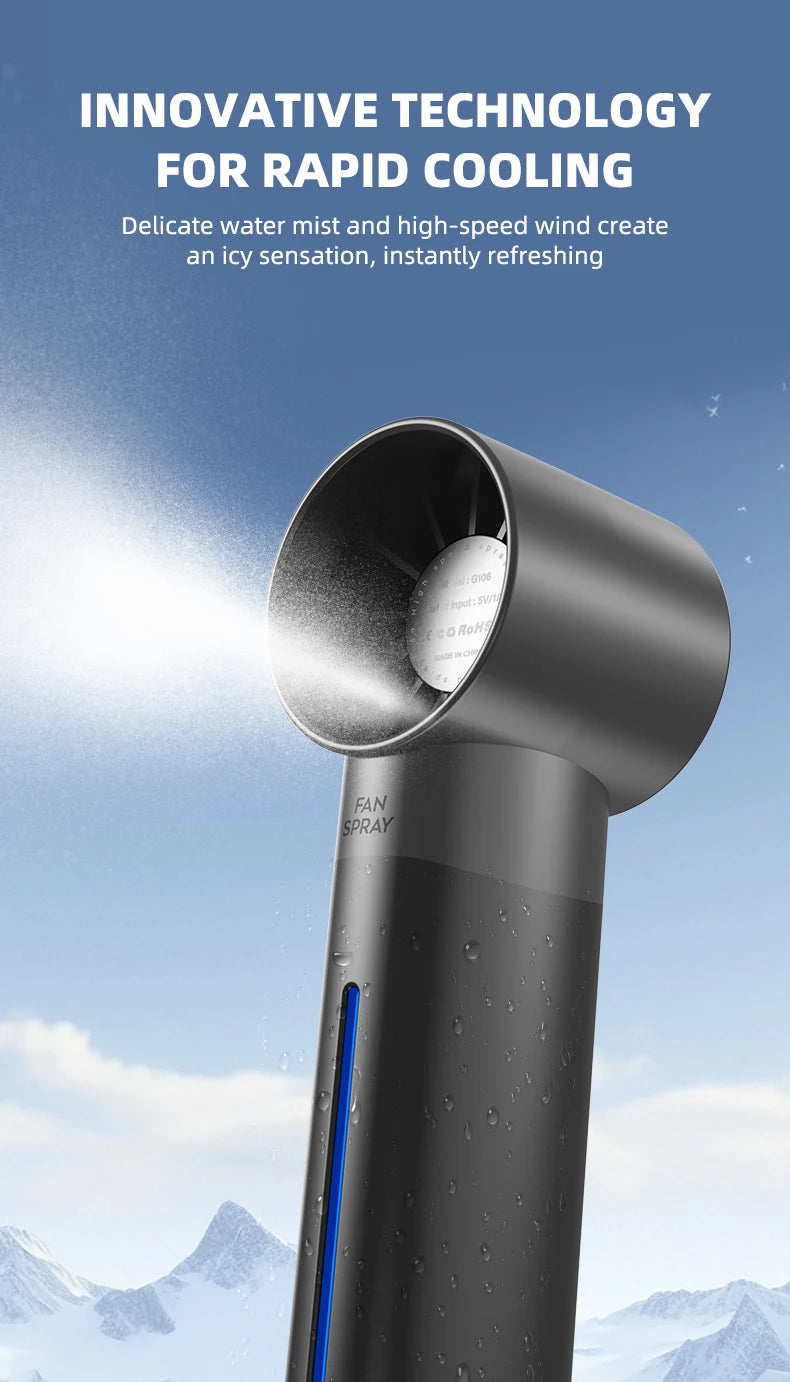 Portable Handheld Misting Fan for Summer Cooling