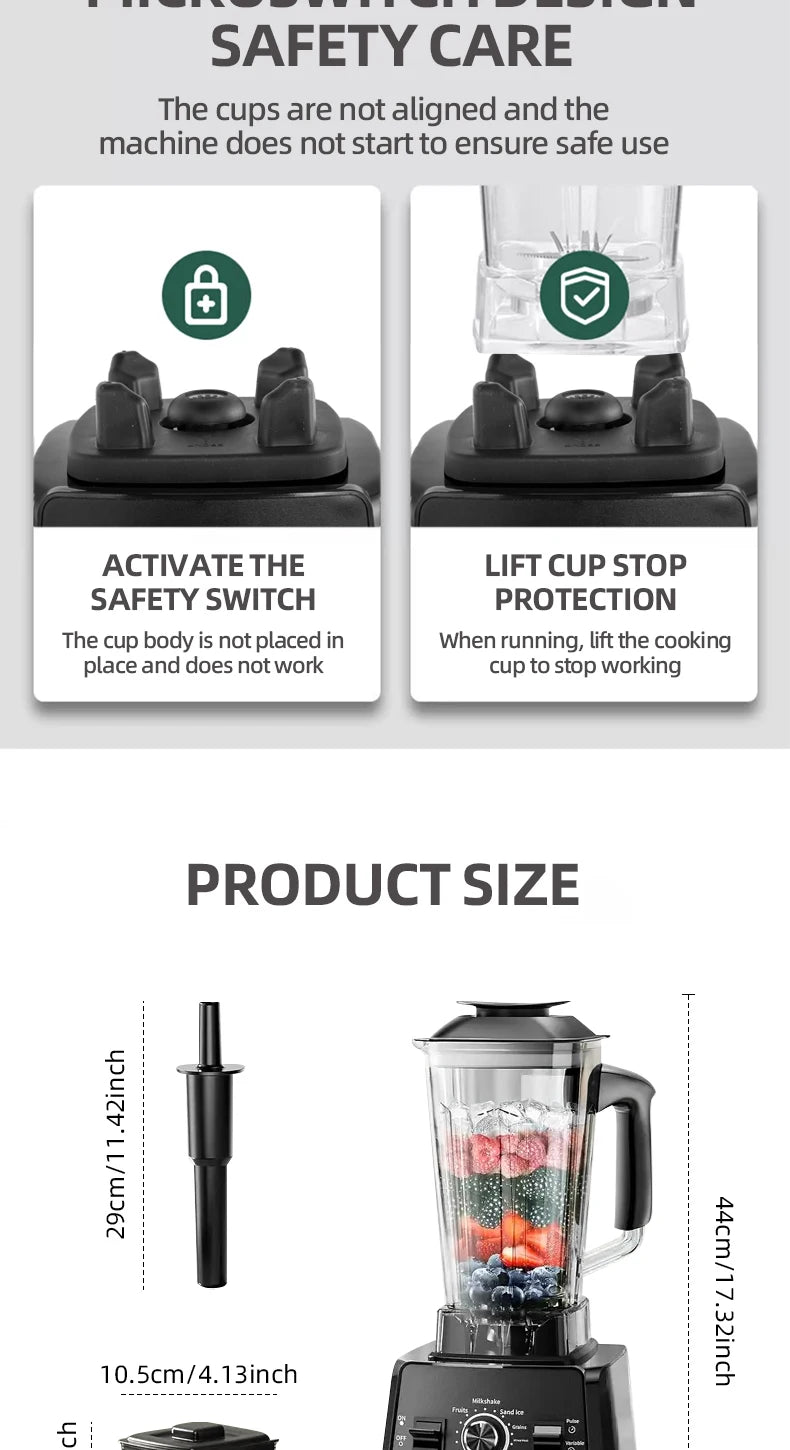 Professional High-Speed Commercial Kitchen Blender - 24