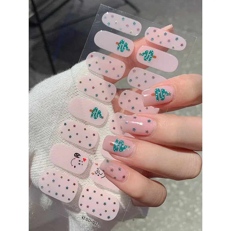 Christmas Snowflake Gel Nail Art Stickers