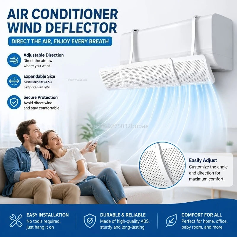 Adjustable Anti-Direct Blow Air Conditioner Wind Deflector