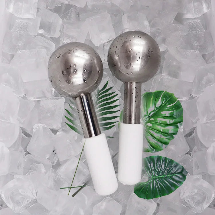Stainless Steel Cooling Ice Globes for Facial Puffiness and Skincare