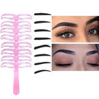 8-Piece Eyebrow Shaping Stencil Kit for Perfect Brows