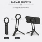 Magnetic Foldable Phone Tripod for Photography and Live Streaming