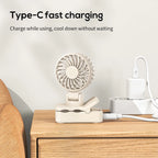 Portable USB Rechargeable Clip-On Cooling Fan