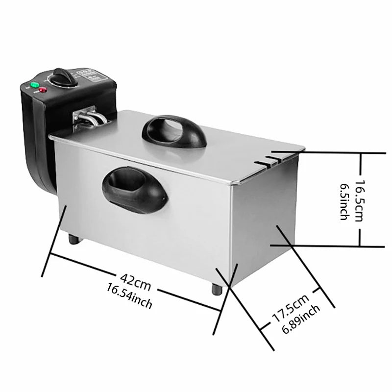 Professional Electric Countertop Deep Fryer for Crispy Snacks