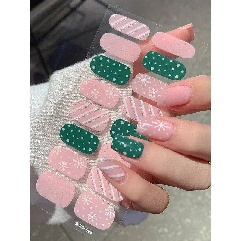 Christmas Snowflake Gel Nail Art Stickers - 11