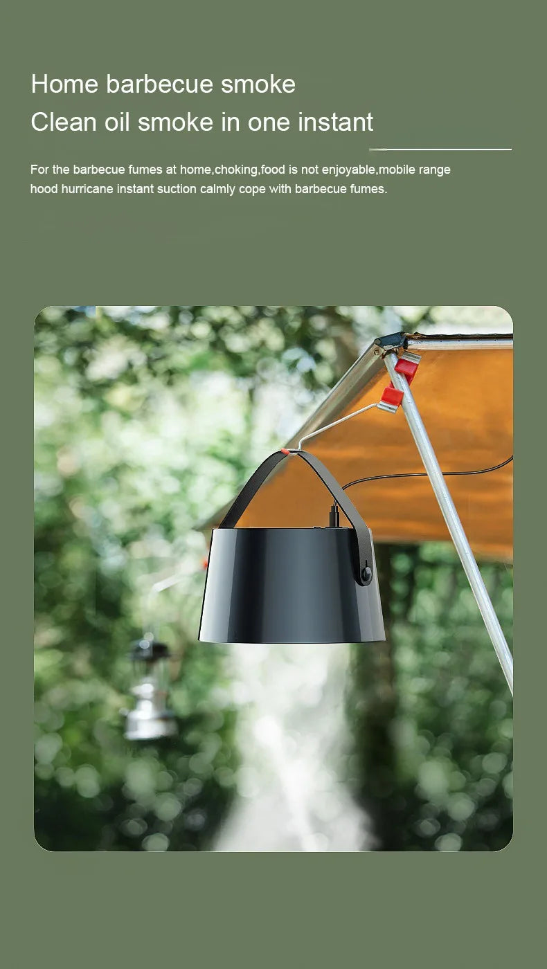 Portable Mini Desktop Range Hood for BBQ and Hot Pot - 15