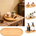 Multifunctional Bamboo Oval Tray Set