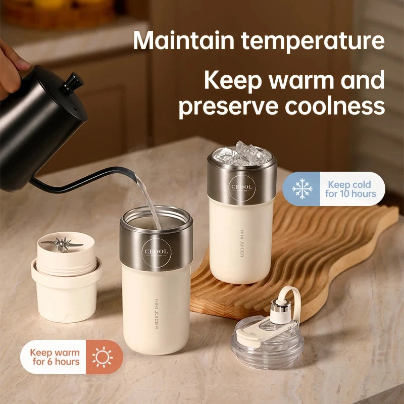 Portable Insulated Vacuum Smoothie Blender and Juicer