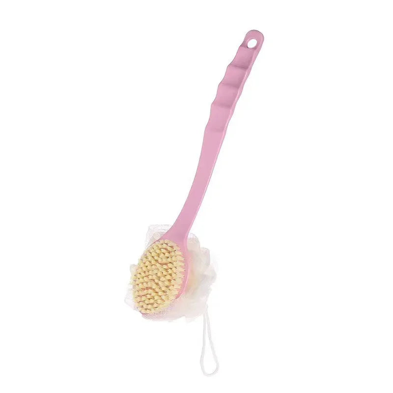 2-in-1 Long Handle Exfoliating Bath Brush and Shower Scrubber