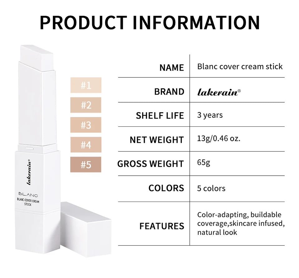 Dual-Ended Waterproof Foundation and Concealer Stick