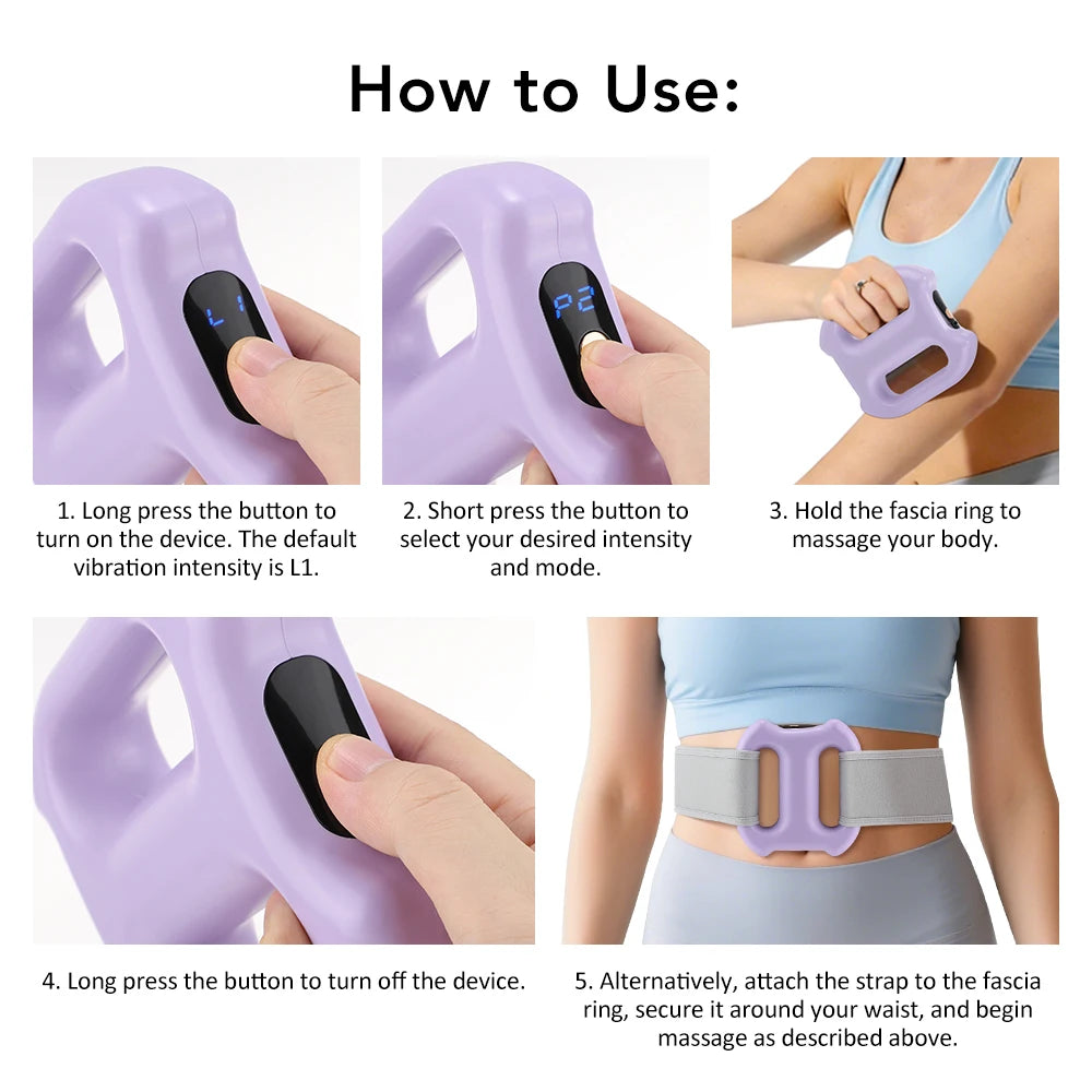 Electric Vibration Body Shaping Fascia Massage Ring