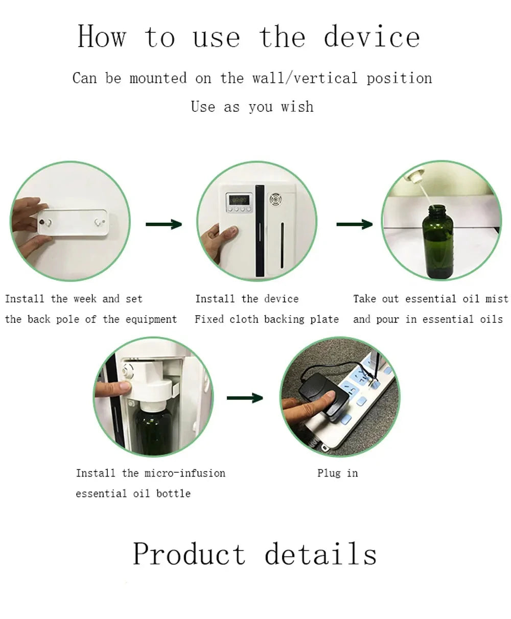 Wall Mounted Scent Diffuser for Large Rooms