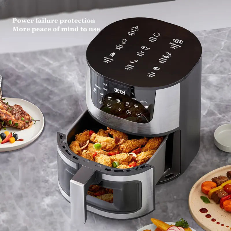 4.5L Stainless Steel Digital Oil-Free Air Fryer - 2